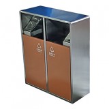 戶(hù)外小區(qū)噴粉不銹鋼兩分類(lèi)垃圾桶